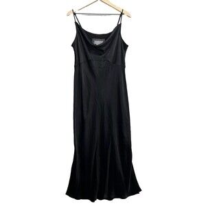 Anthropologie Dress Womens Size L Black Elegant Evening Wedding Prom Shiny
